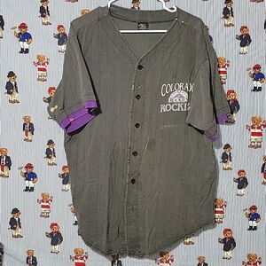 VTG COLORADO ROCKIES FRONT ROW BY SALEM SPORTSWEAR BASEBALL JERSEY SHIRT XL